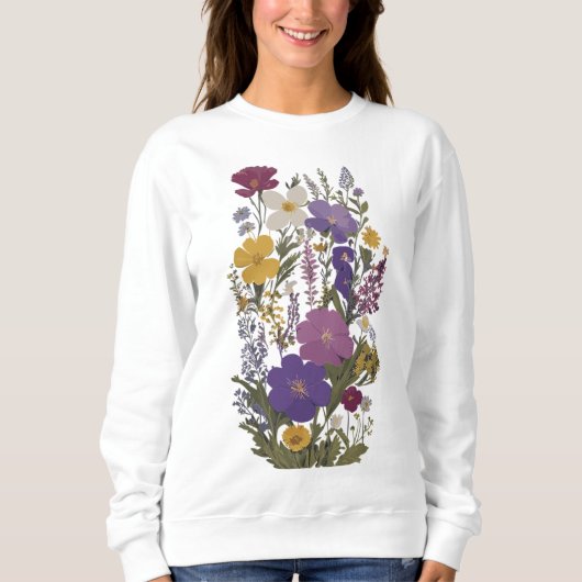 Botanische Kunst Sweatshirt (Vorderseite)