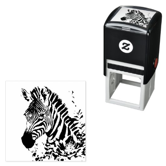 Botanische Kunst Zebra Permastempel (Beispiel)