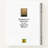 Botanische Kunstblühende Pflanze Notizblock (Rückseite)