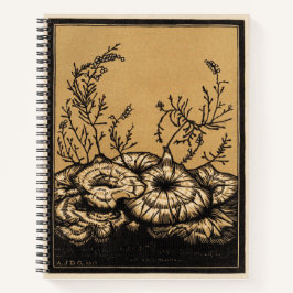 Botanische Kunstblühende Pflanze Notizblock