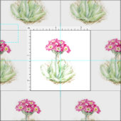 Botanische Kunststoffe in Primrose Aquarellfarbe Stoff (Kachel)