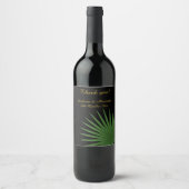 BOTANISCHE KUSTOMIZBARE SCHWARZE GRÜNE FERN WEINETIKETT (Vorderseite)