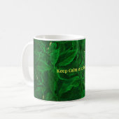 Botanische Landschaft Behalt Calm und Leaf auf Tas Kaffeetasse (Vorderseite Links)