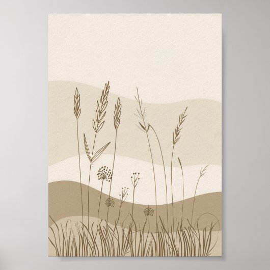 Botanische Landschaft Boho Poster (Vorne)