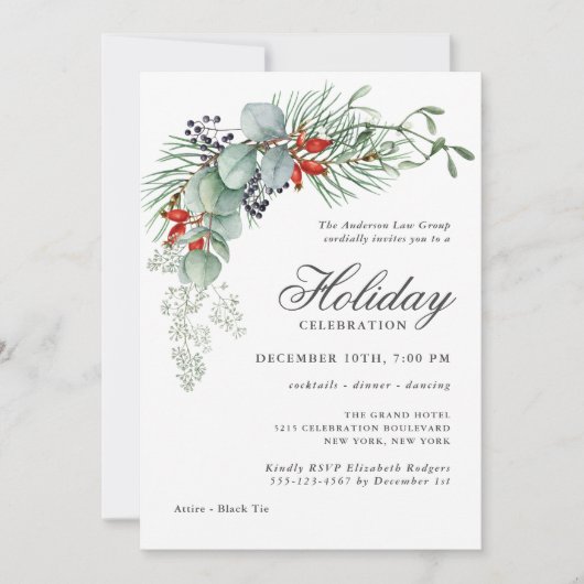 Botanische Landschaft Party Einladung (Vorderseite)