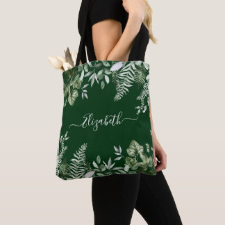 Botanische Landschaft Wasserfarbe Ferns Ivy Green Tasche
