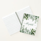 Botanische Landschaft Wasserfarbe Ivy Ferns Sage Notizblock (Innenseite)