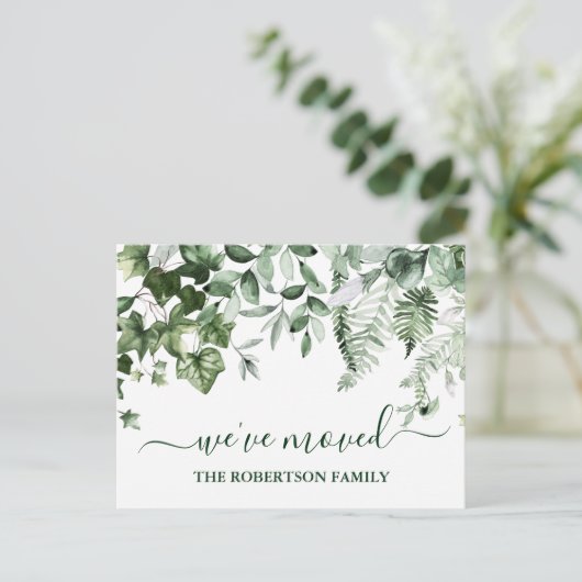 Botanische Landschaftsänderung im Wasser Postkarte (Stehend Vorderseite)