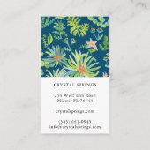 Botanische Landschaftsgärtnerische Pflanze Moderne Visitenkarte (Rückseite)