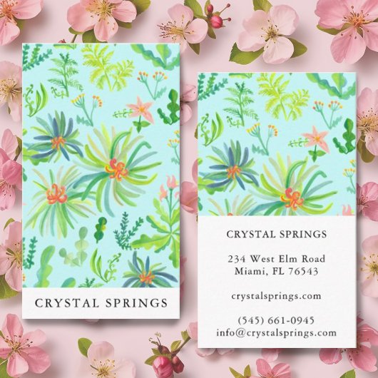 Botanische Landschaftsgärtnerische Pflanze Moderne Visitenkarte