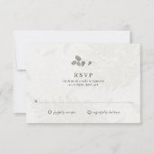 Botanische Leaf Monogram Wedding RSVP Card Karte (Vorderseite)
