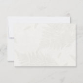 Botanische Leaf Monogram Wedding RSVP Card Karte (Rückseite)