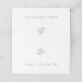 Botanische Leaf-Platzkarte Platzkarte (Außenseite Aufgefaltet)