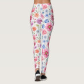 Botanische Leggings mit Chic Watercolor (Rückseite)