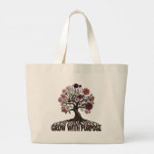 Botanische Leinwand-Tasche Jumbo Stoffbeutel (Rückseite)