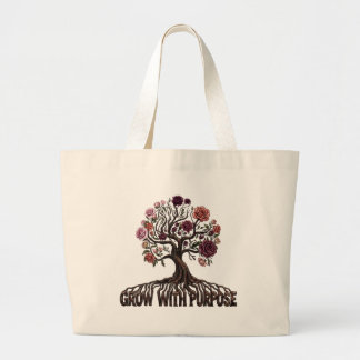 Botanische Leinwand-Tasche Jumbo Stoffbeutel