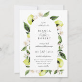 Botanische Lemon Arch Frame Wedding Einladung (Vorderseite)