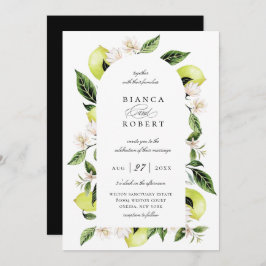 Botanische Lemon Arch Frame Wedding Einladung