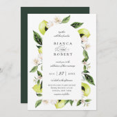 Botanische Lemon Arch Frame Wedding Einladung (Vorne/Hinten)