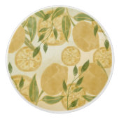Botanische Lemon Greenery Keramikknauf (Vorderseite)