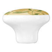 Botanische Lemon Greenery Keramikknauf (Seitenansicht)