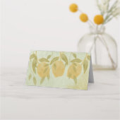 Botanische Lemon Greenery Platzkarte (Rückseite)