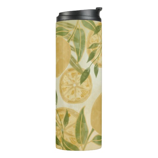 Botanische Lemon Greenery Thermosbecher (Nach links gedreht)