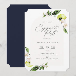 botanische Lemons-Arch-Rahmen-Engagement-Party Einladung