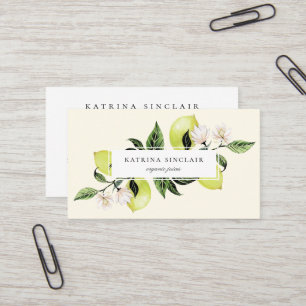 Botanische Lemons-Visitenkarte Visitenkarte