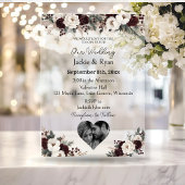 Botanische, lichtdurchlässige Hochzeit Acryleinladungen