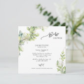 Botanische Lichtsäcke Kinderdusche Wasserfarbe Einladung (Stehend Vorderseite)