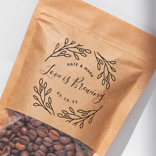 Botanische Liebe Brautpaar Kaffeegunst Hochzeitsge Permastempel