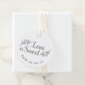 Botanische Liebe ist eine süße Hochzeitsrunde Geschenkanhänger (Beispiel)