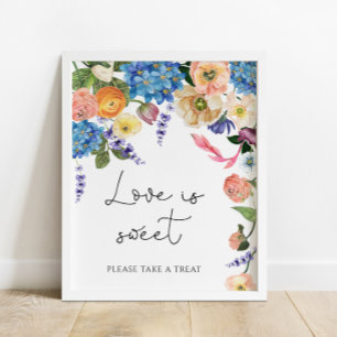 Botanische Liebe ist süß nehmen eine Leckerei Post Poster