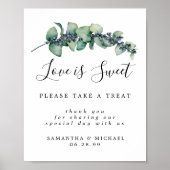 Botanische Liebe ist süße Hochzeitsnacht Bar Poster (Vorne)