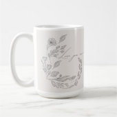 Botanische Liebe mit Blütenhandzeichnung Mehr Zita Kaffeetasse (Links)