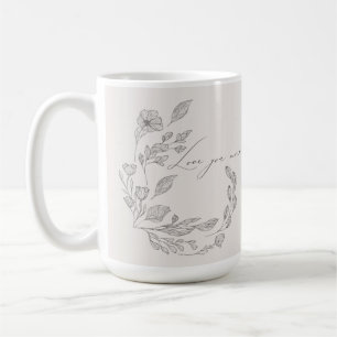 Botanische Liebe mit Blütenhandzeichnung Mehr Zita Kaffeetasse