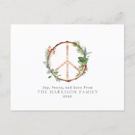 Botanische Liebe mit Holzschild Weihnachten