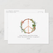 Botanische Liebe mit Holzschild Weihnachten (Vorne/Hinten)