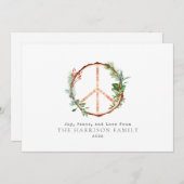 Botanische Liebe mit Holzschild Weihnachten (Vorne/Hinten)