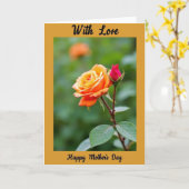 Botanische Liebe Muttertagskarte Karte (Gelbe Blume)