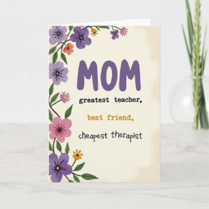 Botanische Liebes-Mama-Karte Karte