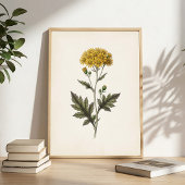 Botanische Ligularia Cottagecore-Wandkunst Poster