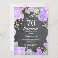 Botanische Lila Blumenüberraschung 70. Geburtstag
