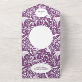 Botanische Lila Foliage All In One Einladung (Außenbereich)