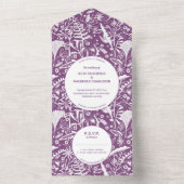 Botanische Lila Foliage All In One Einladung (Innen Boden)