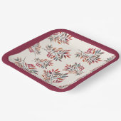 Botanische Lila Herbstlaube Elfenbein individuell  Pappteller (Gewinkelt)