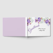 Botanische lila Stiefmütterchen Gästebuch (Voll)