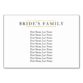 Botanische lila violette Blume Tischnummer (Rückseite)