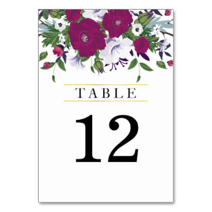 Botanische lila violette Blume Tischnummer